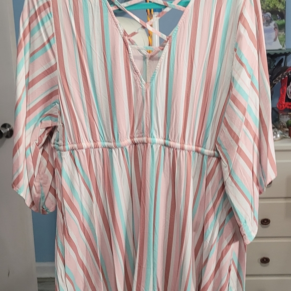 Babydoll Stretch Challis Dolman Sleeve Tunic Top FINAL MARKDOWN - Picture 2 of 4